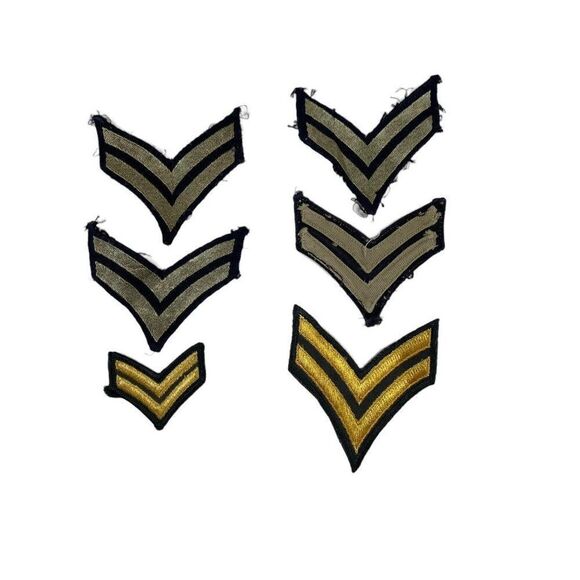 Military Patch Lot Uniform US Army Corporal E-4 Rank Patch Set Of 6 Sew On - Picture 1 of 4